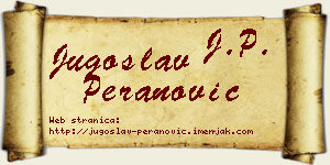 Jugoslav Peranović vizit kartica